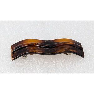 Vintage Tortoiseshell Wavy Hair Barrette Clip
